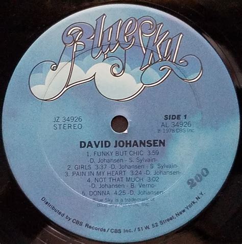 David Johansen - David Johansen - Used Vinyl - High-Fidelity Vinyl Records and Hi-Fi Equipment ...