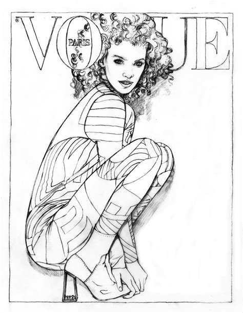 Printable Vogue Coloring Pages