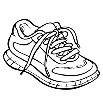 Running Shoe Coloring Page PNG Transparent Images Free Download ...