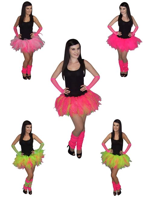 Neon Pink Tutu Skirt 80s Fancy Dress Hen Party Fun Run Plus Size Dance