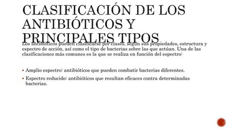 Clasificación De Los Antibióticos Y Principales Tipos123pptx