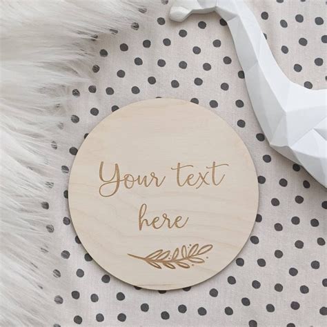 Personalised Wooden Disc Engraving Engrave Your Text On Wood Etsy Uk