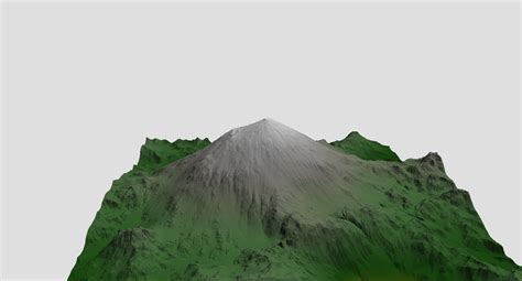 3d Professional Terrain Heightmap Model