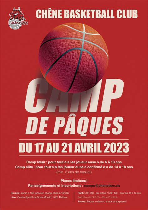 Camp de Pâques 2023 Chêne Basket Ball Club