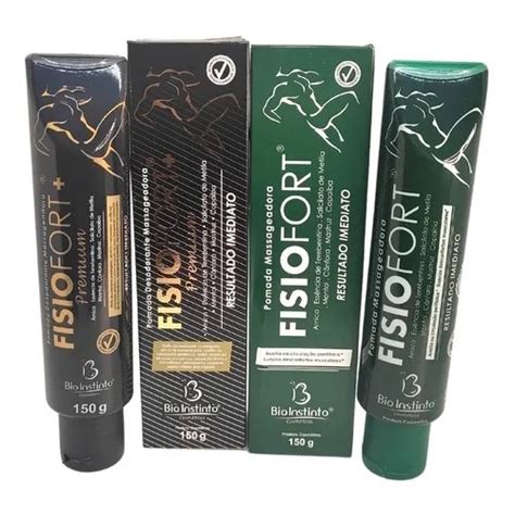 Kit Pomada Fisio Forte Preta Verde Dor Muscular Original Bio Instinto