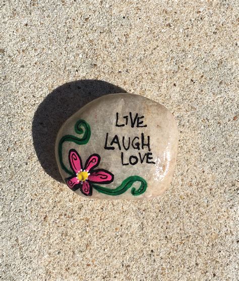 Live Laugh Love painted rock | Painted rocks, Love painting, Live laugh love