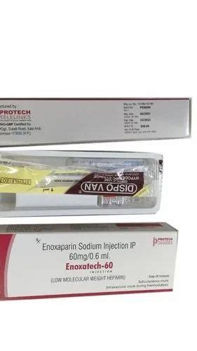 Enoxatech 60 60 Mg 0 6 Ml 60mg Enoxaparin Sodium Injection IP At Rs 638