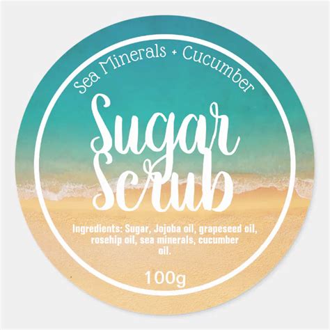 Customizable Sugar Scrub Label Zazzle