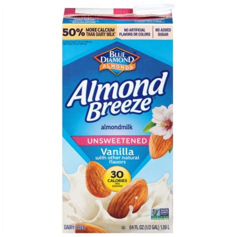 Almond Breeze® Vanilla Unsweetened Almond Milk 64 Fl Oz Kroger