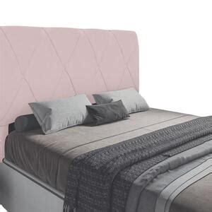 Cabeceira Cama Box Estofada Casal Mega Cm Suede Rosa Fdecor