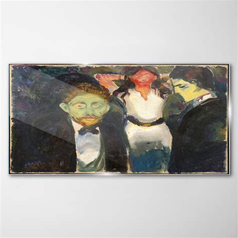 Jealousy Edvard Munch Glass Wall Art Coloraydecor