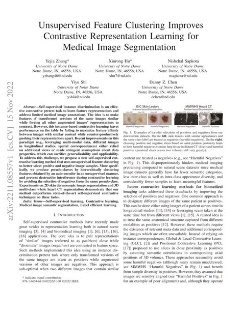 Unsupervised Feature Clustering Improves Contrastive Representation Learning For Medical Image