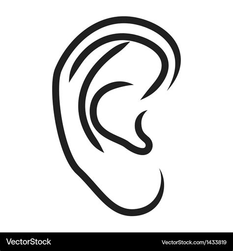 Human ear Royalty Free Vector Image - VectorStock