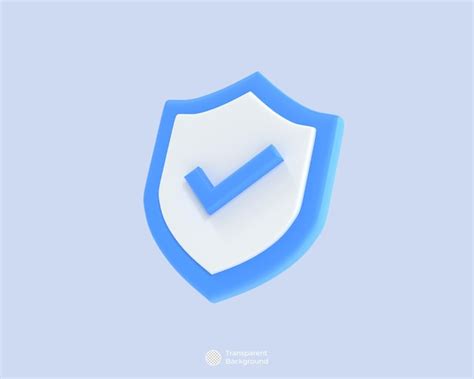 Un escudo azul con una marca en él Archivo PSD Premium