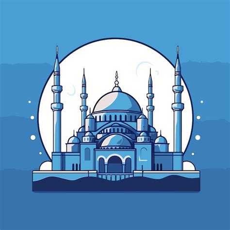 Illustrationsdesign F R Flache Moscheen F R Den Ramadan Premium Vektor