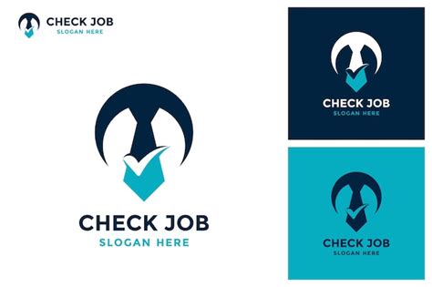 Überprüfen Sie Job Logo Design Vorlage für Unternehmen moderne