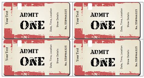 Free Concert Ticket Template Printable | DocTemplates