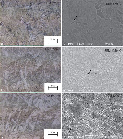 The Microstructures Of The Quenched Samples Which Were Composed Of