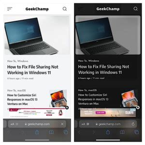 How To Force Websites To Enable Dark Mode In Safari On Iphone In Ios