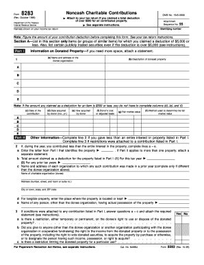 form 8283 instructions Templates - Fillable & Printable Samples for PDF, Word | pdfFiller ...