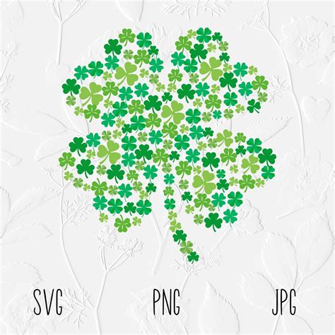 Clover Made Out Of Clovers Png Svg Clovers Png Four Leaf Clover Png Green Clover Png St