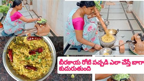 👌బీరకాయ రోటి పచ్చడి😋 ఇలా చేస్తే రోటి పచ్చడి బాగా కుదురుతుంది అండి