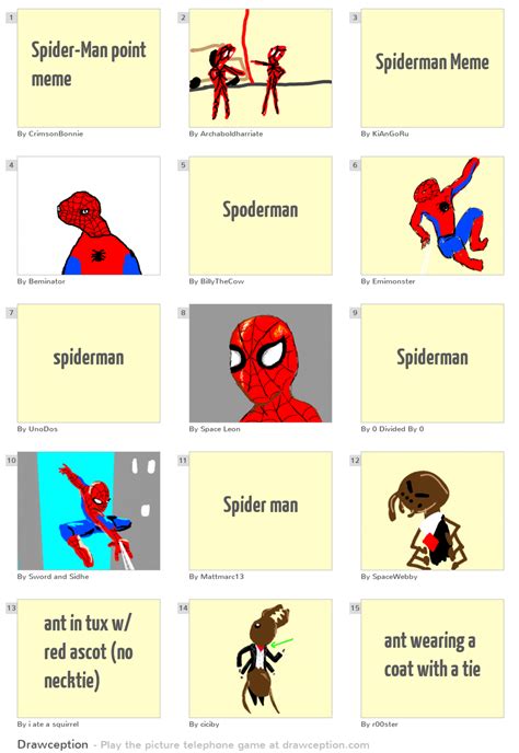 Spider-Man point meme - Drawception