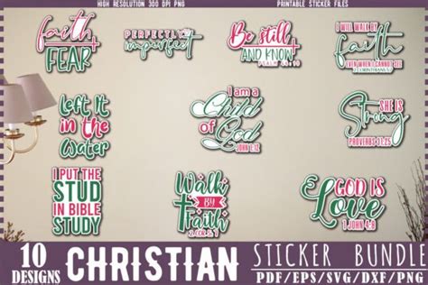 Christian Sticker Bundle Graphic By Creativekhadiza124 · Creative Fabrica