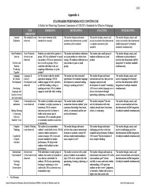 Fillable Online Scholarspace Manoa Hawaii STANDARDS PERFORMANCE