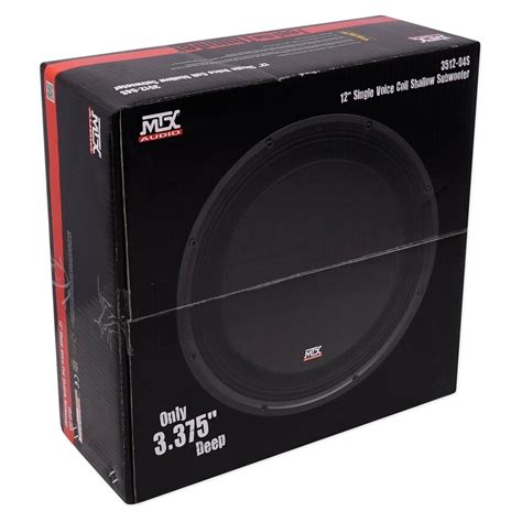 Mtx 3512 04s 12 600w Shallow Subwoofer Sealed Sub Box Enclosure Amplifier Wires Audio Savings