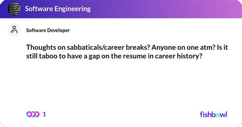 Thoughts On Sabbaticals Career Breaks Anyone On O Fishbowl