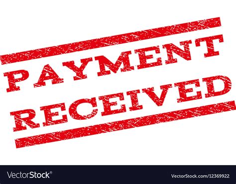 Payment received watermark stamp Royalty Free Vector Image