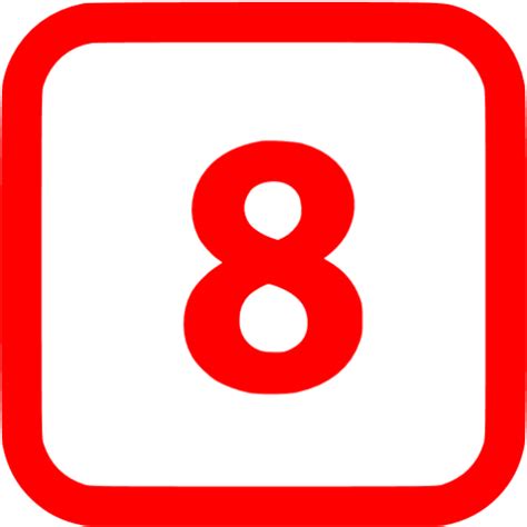 Red Number 8