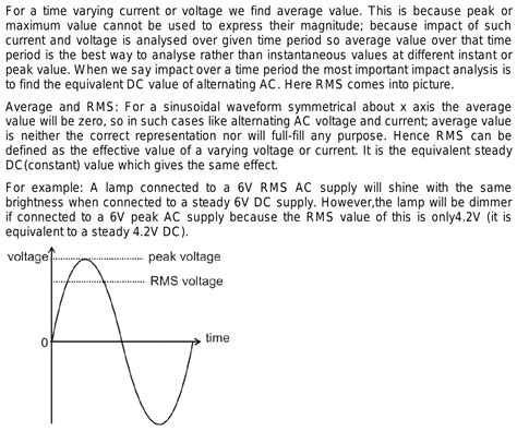 What Is The Significance Of Rms Value Of Current In A Circuit