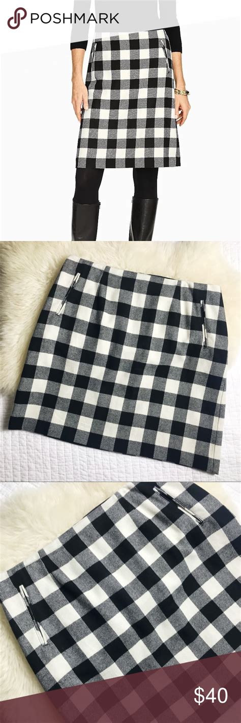 Talbots Wool Skirt A Line Buffalo Plaid Wool Skirts Talbots Plaid