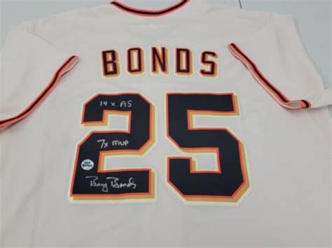 Barry Bonds Signed Autographed W Insc Pro Style Jersey Giants BONDS