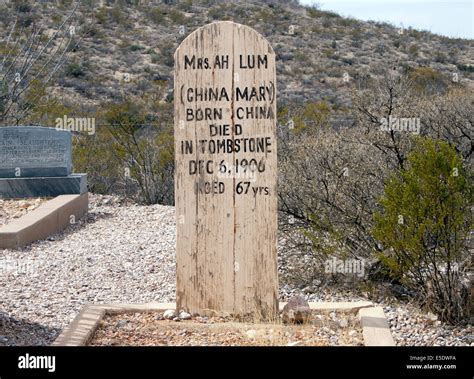 Graves At The Old Boot Hill Cemetery In Tombstone Arizona Stock Photo