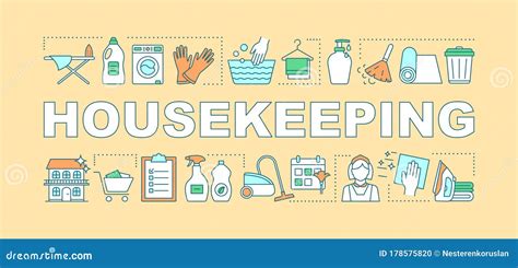 Housekeeping Word Concepts Banner Stock Vector - Illustration of infographics, drawing: 178575820