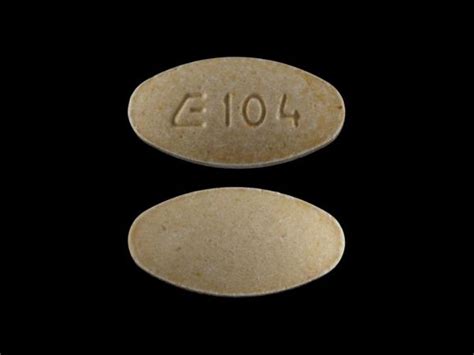 E 104 Pill Yellow Oval 10mm Pill Identifier