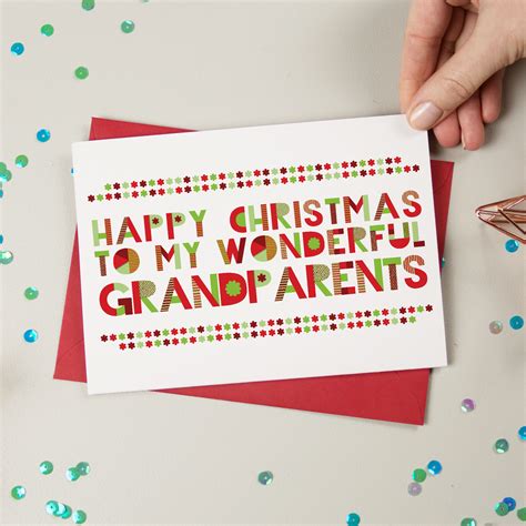 Wonderful Grandparents Christmas Card Aisforalphabet