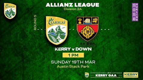 Kerry vs Down - Allianz Hurling League - Kerry GAA