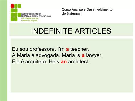 Indefinite Pronouns And Articles Pronomes E Artigos Indefinidos Ppt