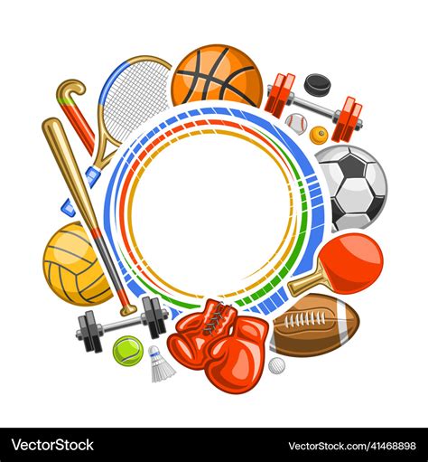 Frame For Sports Equipment Royalty Free Vector Image