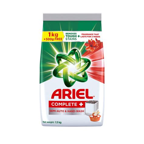 Ariel Complete Detergent Powder 1kg 500g Free Removes 100 Tough