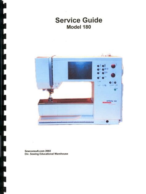 Bernina Artista 170 180 Service manual - sewconsult.com