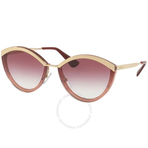 Prada Prada Ladies Gold Tone Cat Eye Sunglasses Pr 07us 967094 64