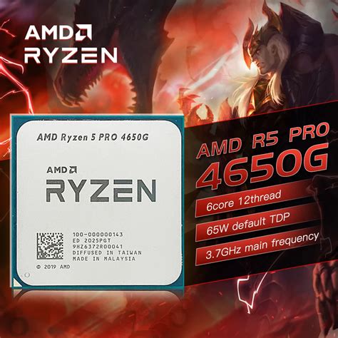 Amd Novo Ryzen 5 Pro 4650g R5 Pro 4650g Processador Cpu 3 7ghz Seis