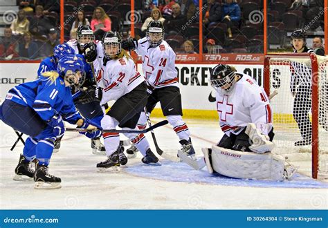 Campeonato Do Mundo Do Hóquei Em Gelo Das Mulheres De IIHF Imagem de