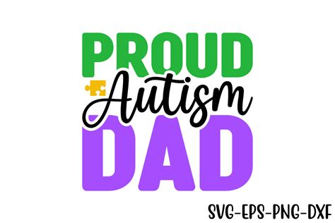 Proud Autism Dad Svg Design Graphic By Art King · Creative Fabrica