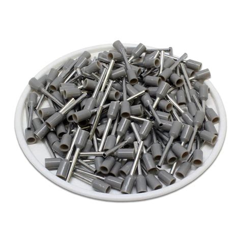 Ad07512 20 And 18 Awg Insulated Wire Ferrules 12mm Pin Gray Ul